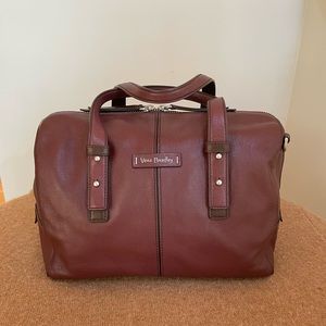 Vera Bradley Gallatin Leather Satchel in Bittersweet Chocolate